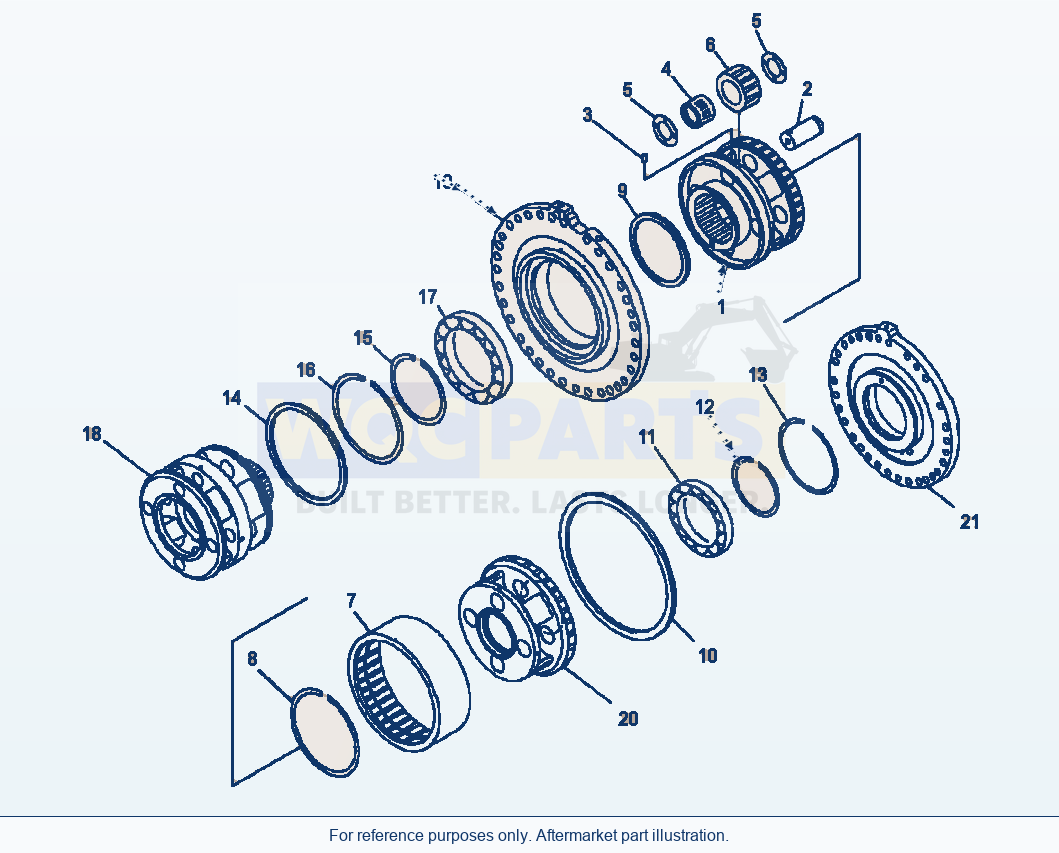Komatsu WA500-6 Transmission Forward Carrier Serial A93001-UP parts diagram