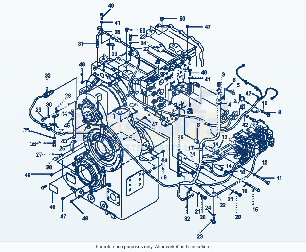 Komatsu WA500-6 Transmission Harness (Without Lock-Up) parts diagram