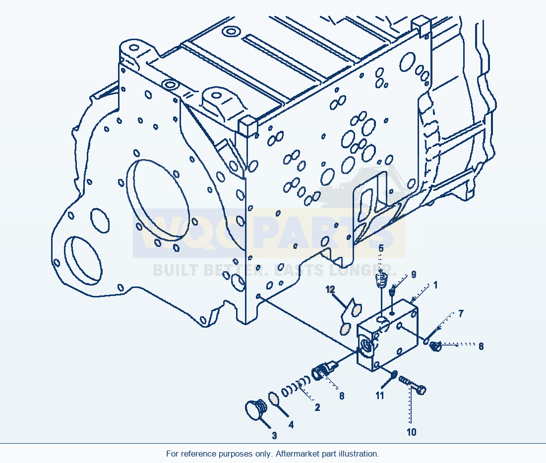 Komatsu WA500-6 Transmission Lubrication Valve Serial A93001-UP parts diagram