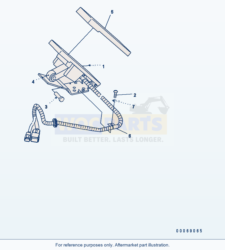 Komatsu WA500-6 Accelerator Pedal (Sn H60334 - H60404) parts diagram