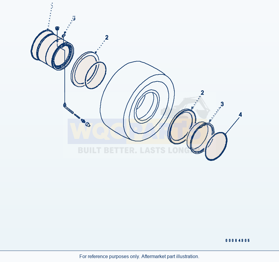 Komatsu WA500-6 Rim (For 5-Piece Tire)(#55001-) parts diagram