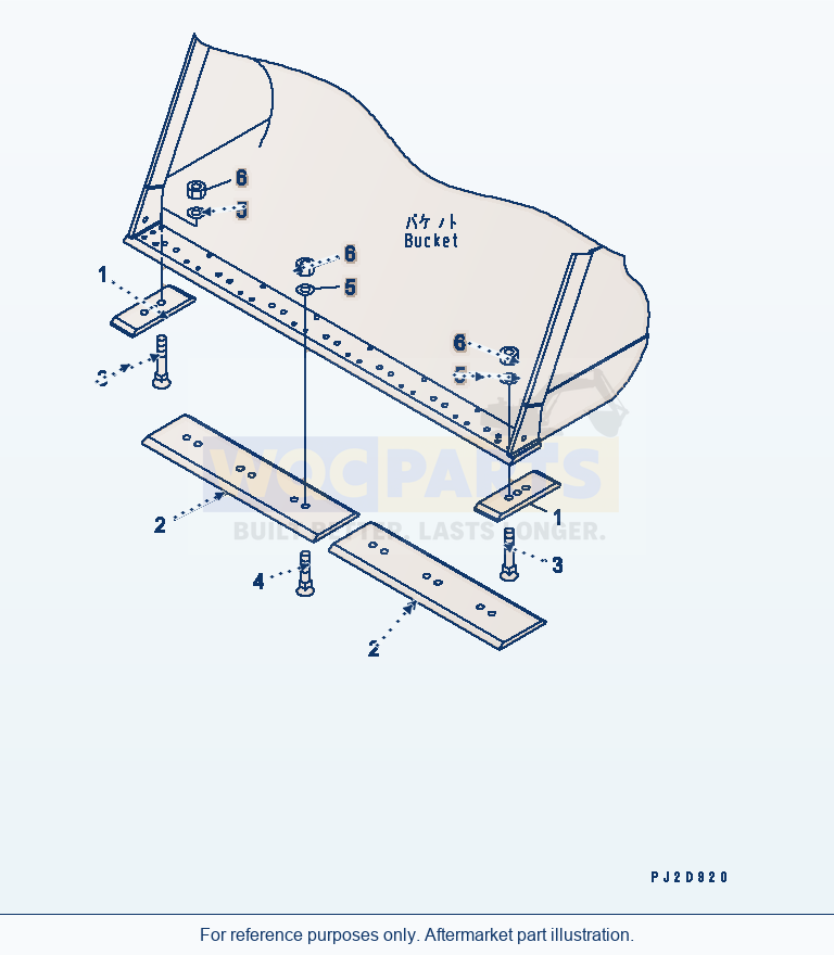 Komatsu WA500-6 Bolt On Cutting Edge(#55001-) parts diagram