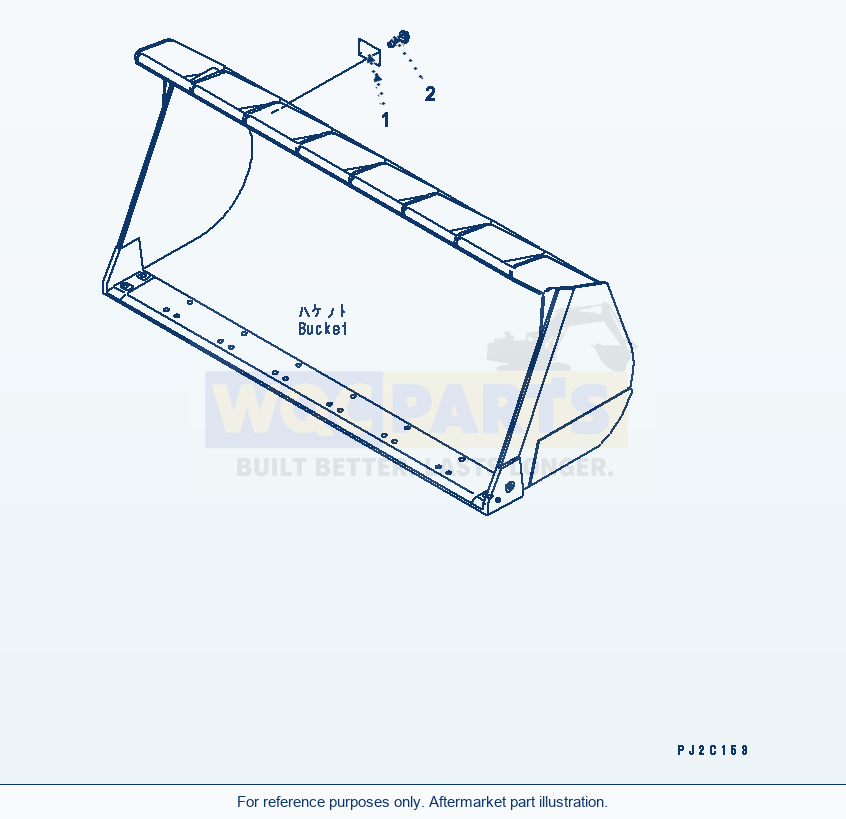 Komatsu WA500-6 Bucket Plate (English) (For Eu)(#55001-) parts diagram