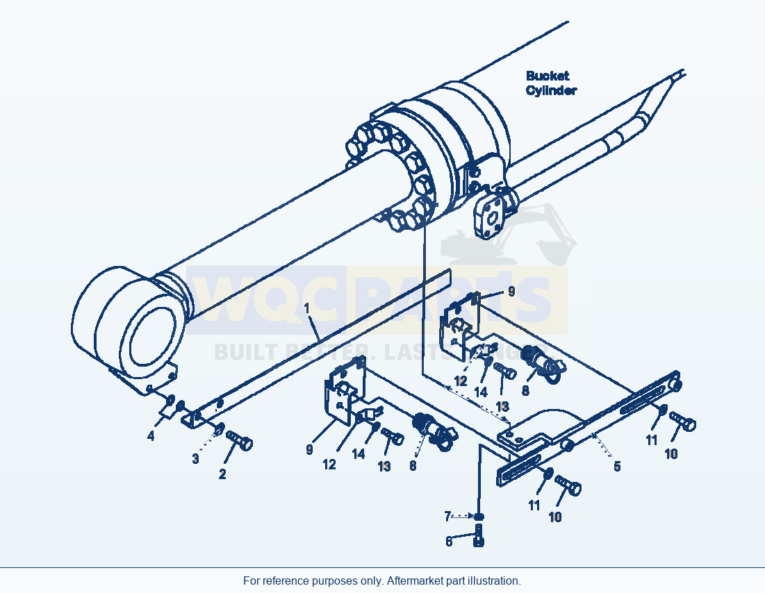 Komatsu WA500-6 Bucket Positioner Serial A93001-UP parts diagram