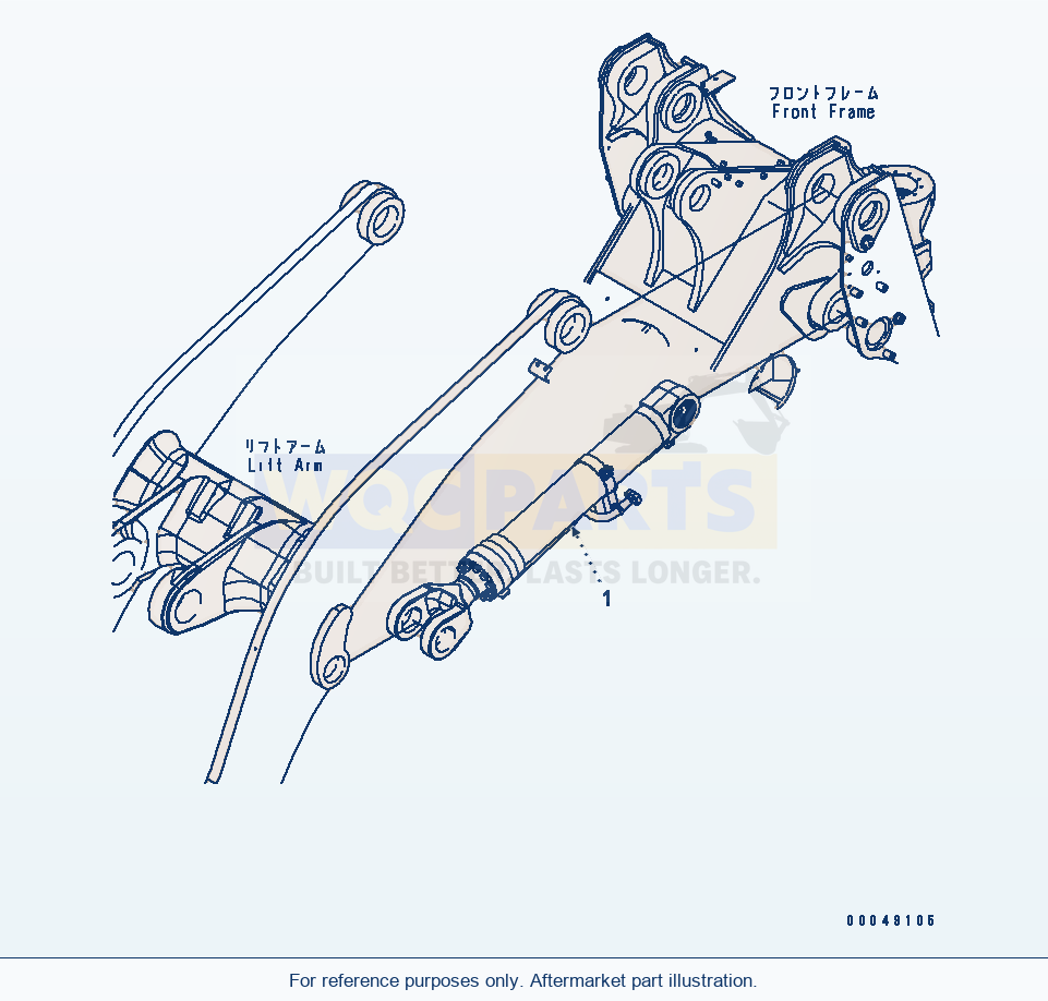 Komatsu WA500-6 Lift Cylinder(#55001-) Serial 55001-55478 parts diagram