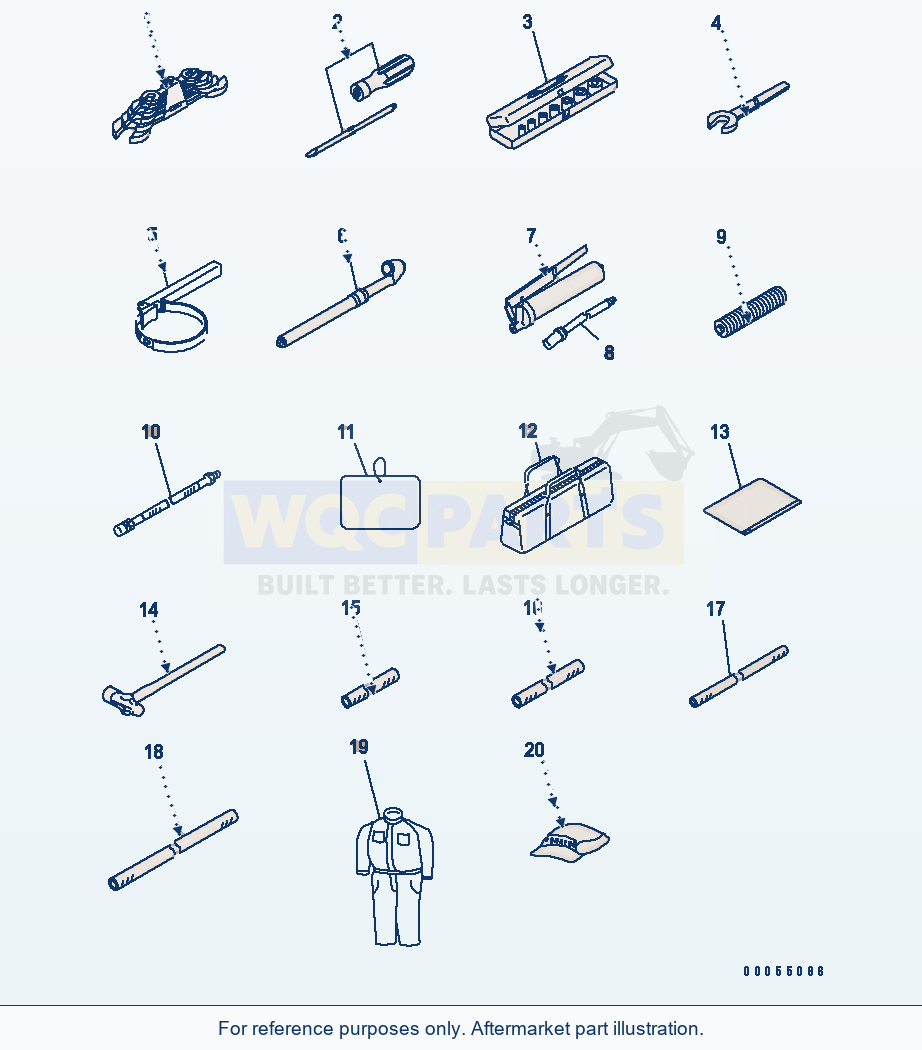 Komatsu WA500-6R Tool (With Over All And Cap)(#60001-) parts diagram