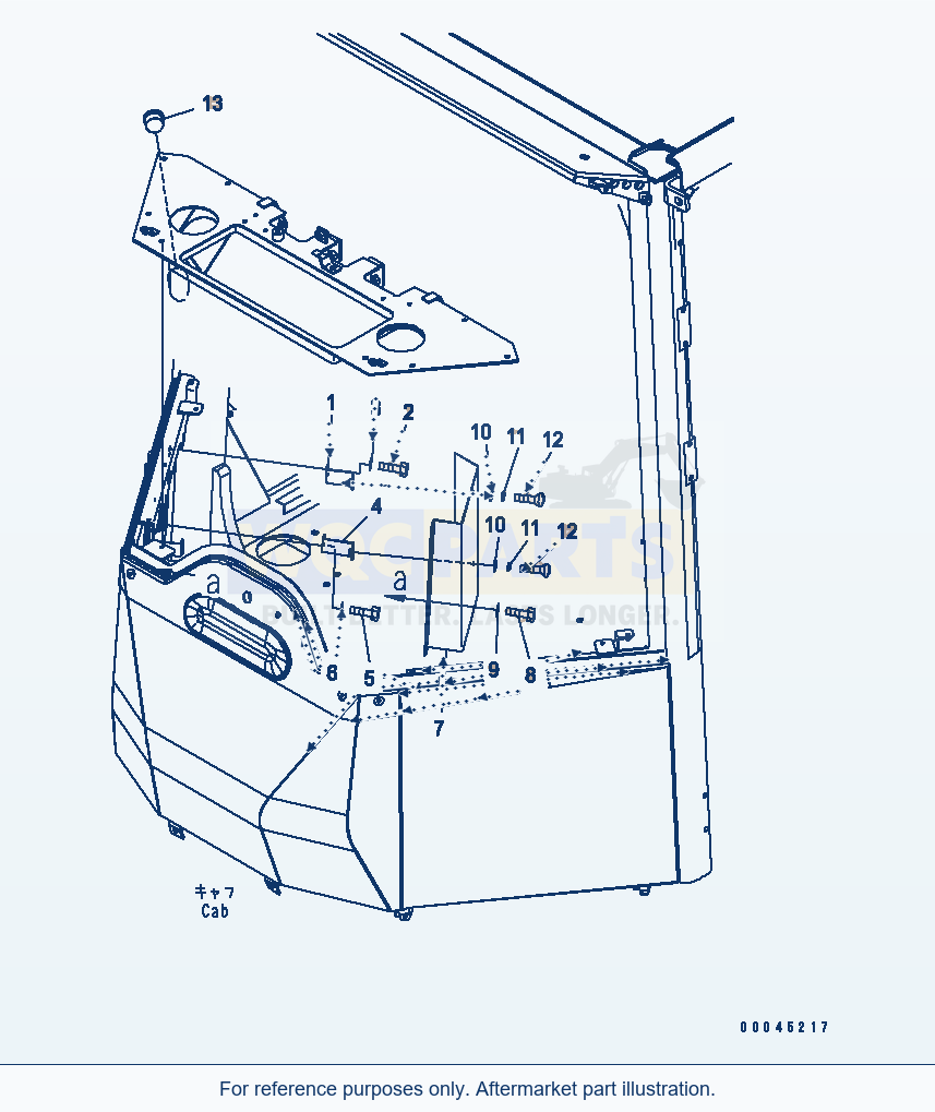Komatsu WA500-6R Cooler And Heater Box Less(#60001-) parts diagram