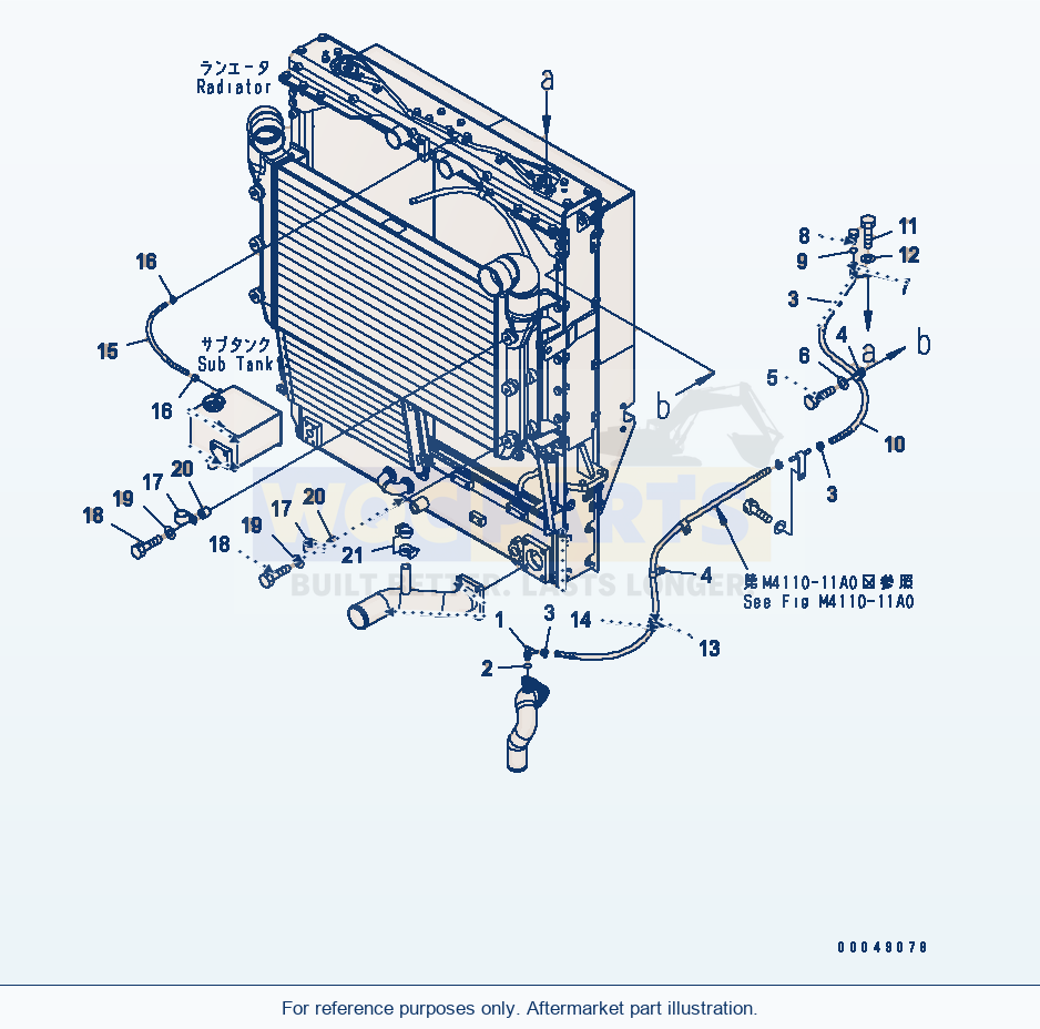 Komatsu WA500-6R Radiator (Air Vent Piping)(#60001-) parts diagram