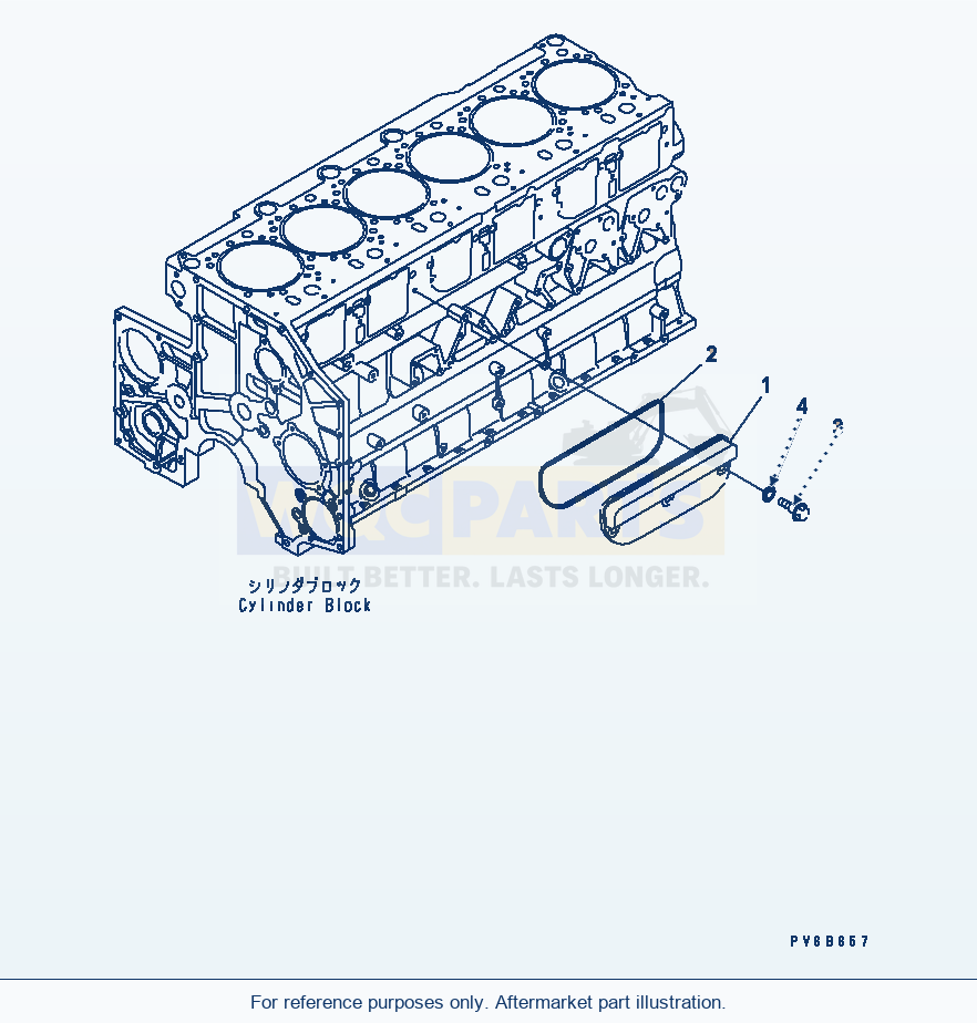 Komatsu WA500-6R Camfollower Cover(#630001-630156) parts diagram