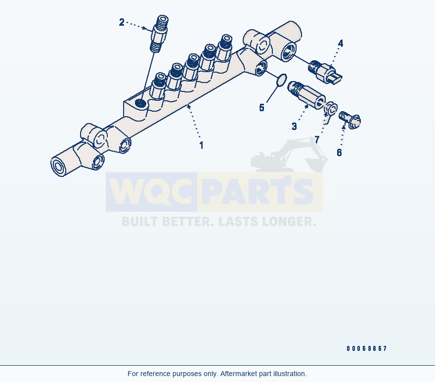 Komatsu WA500-6R Common Rail (Inner Parts)(#630026-) parts diagram