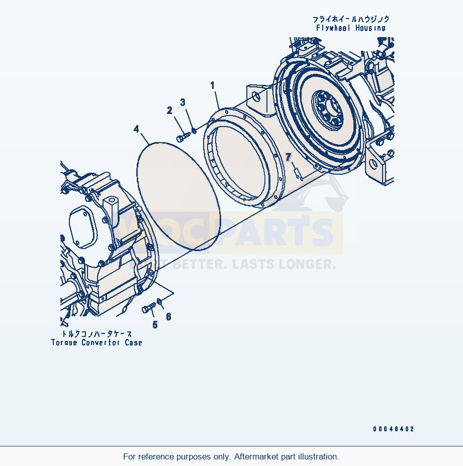 Komatsu WA500-6R Damper(#60001-) parts diagram