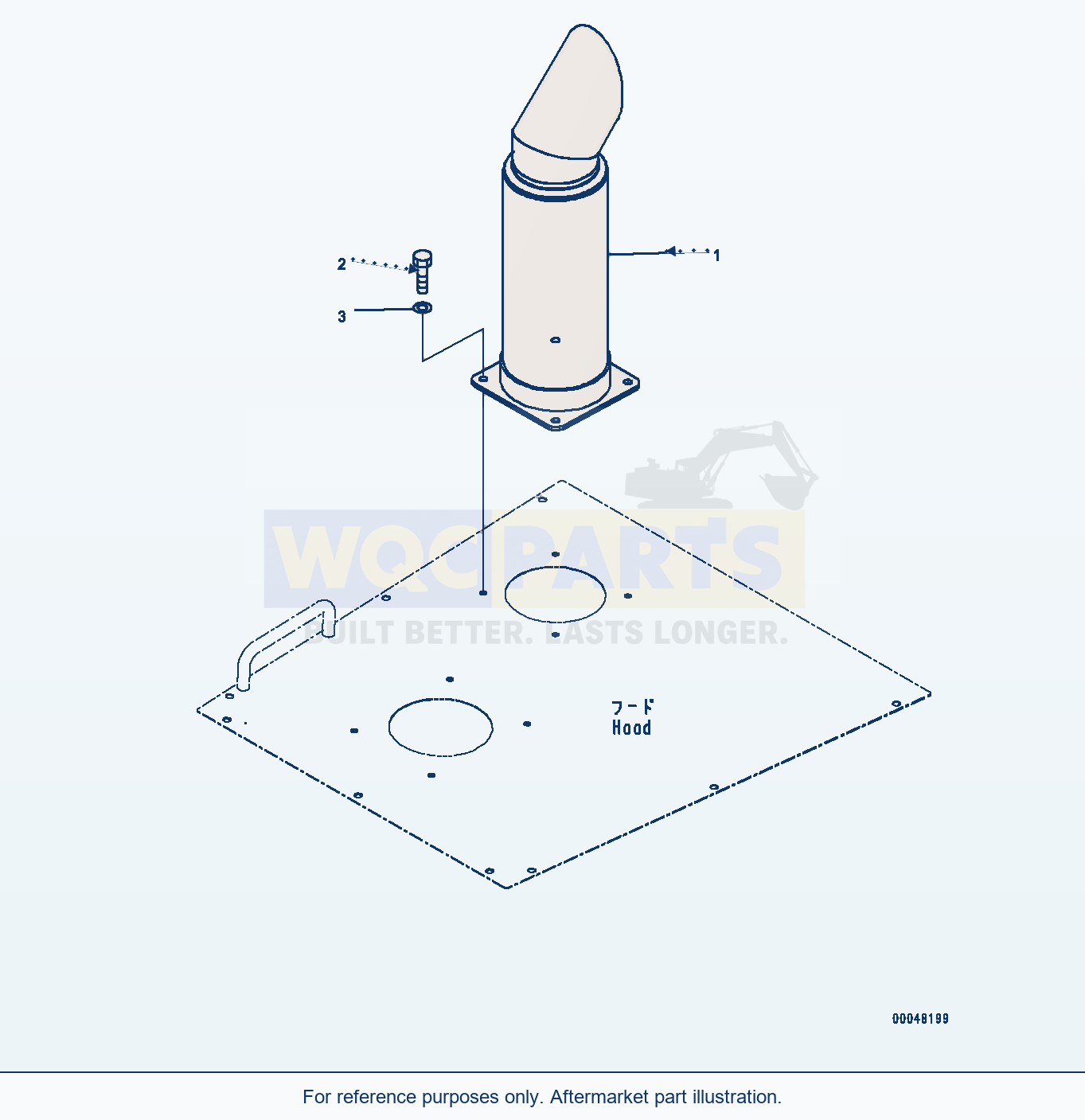 Komatsu WA500-6R Exhaust Pipe (#60010-) parts diagram