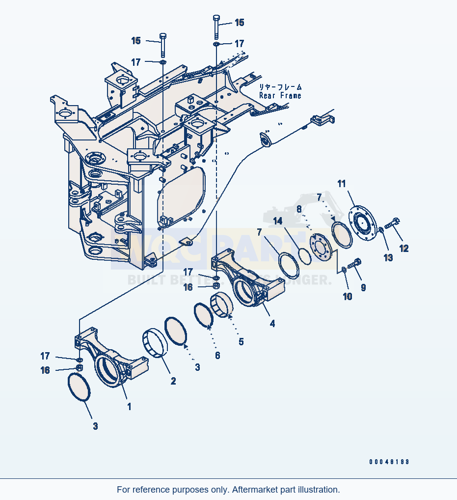 Komatsu WA500-6R Axle Support(#60001-) parts diagram