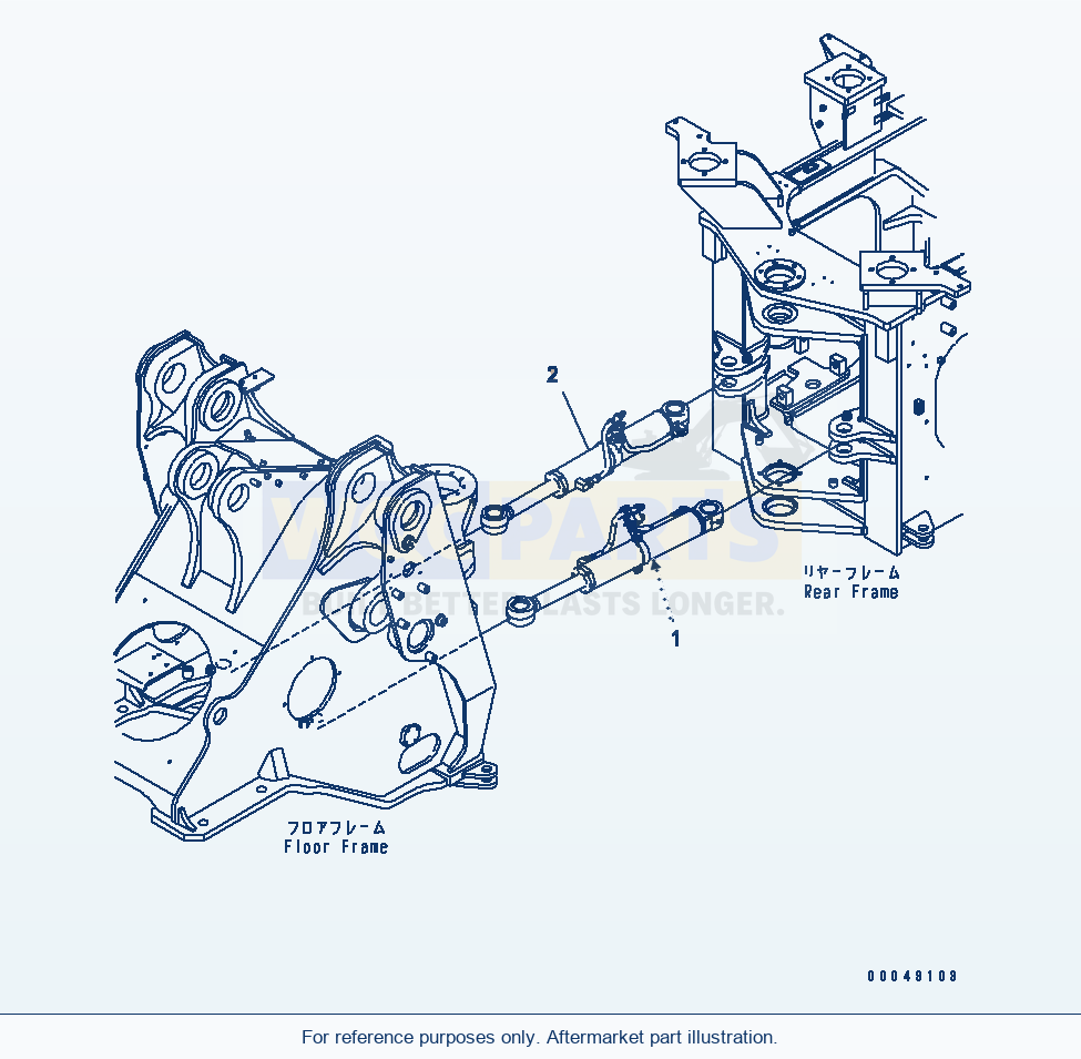 Komatsu WA500-6R Steering Cylinder(#60001-) parts diagram