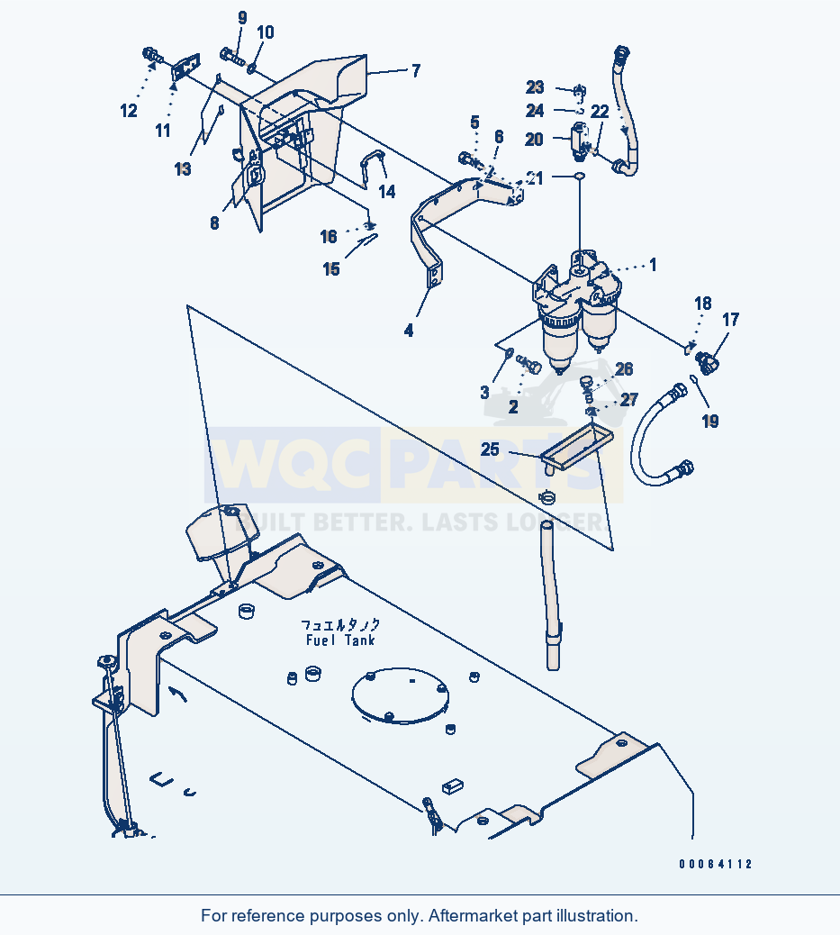 Komatsu WA500-6R Fuel Tank (Water Separator)(#60001-) parts diagram