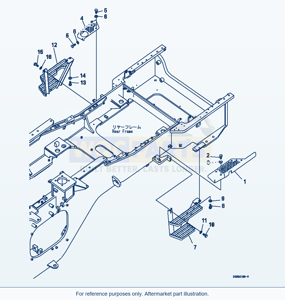 Komatsu WA500-6R Ladder (Rear Step)(#60001-) parts diagram