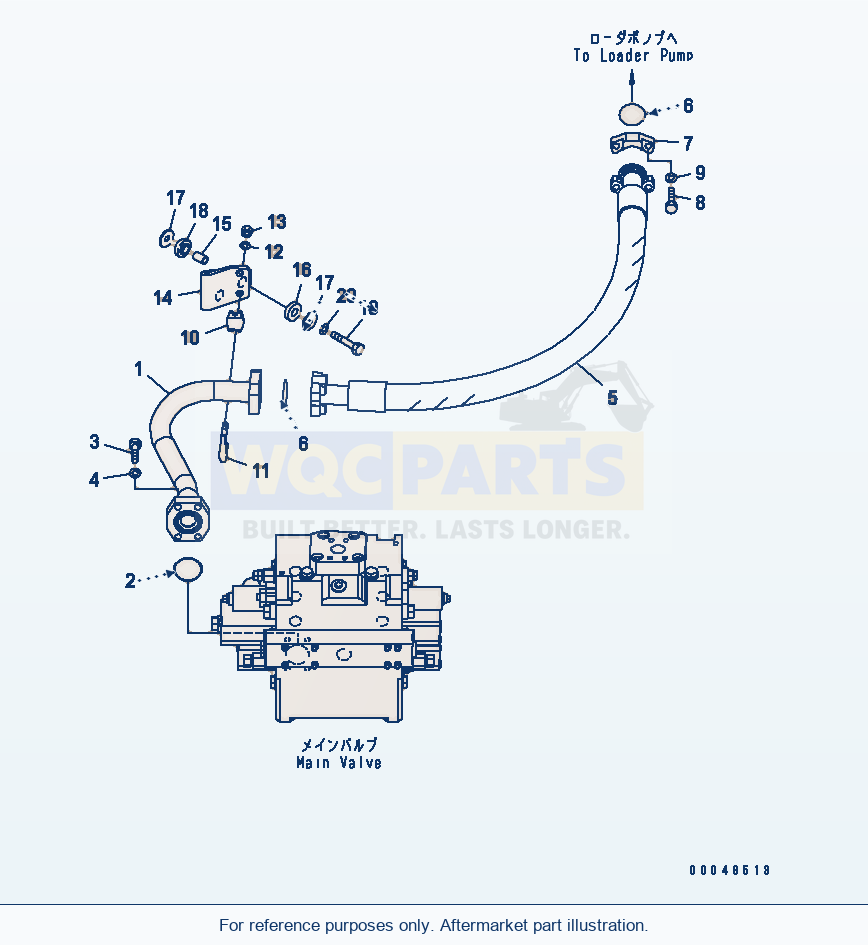 Komatsu WA500-6R Hydraulic Piping (Return Line)(#60001-) parts diagram