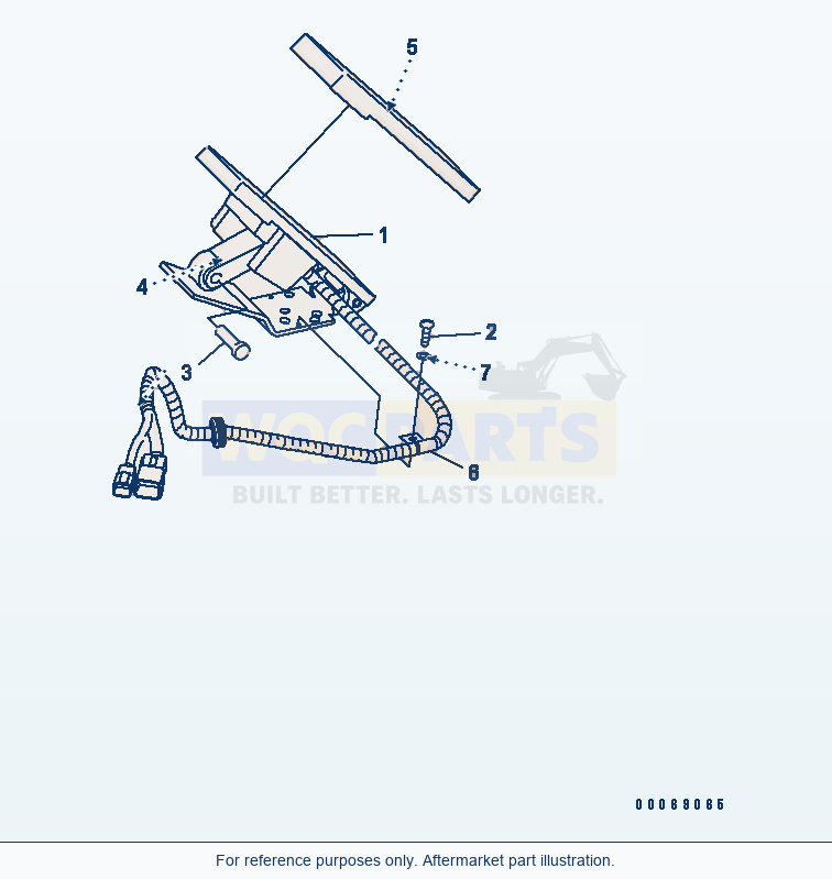 Komatsu WA500-6R Accelerator Pedal(#60001-) parts diagram