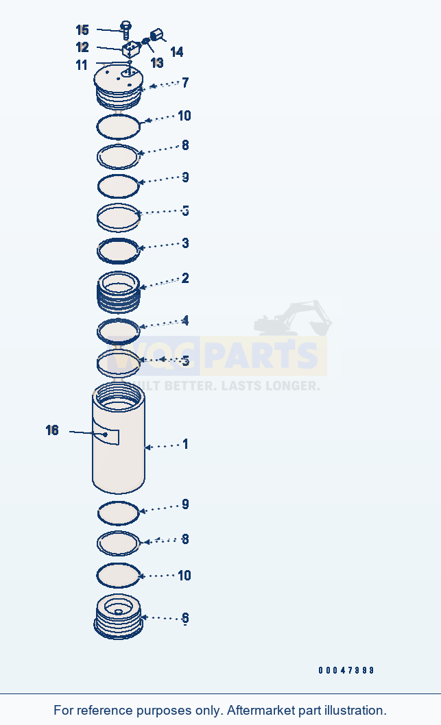 Komatsu WA500-6R Accumulator (Gas Capacity 6.9L)(#60001-) parts diagram