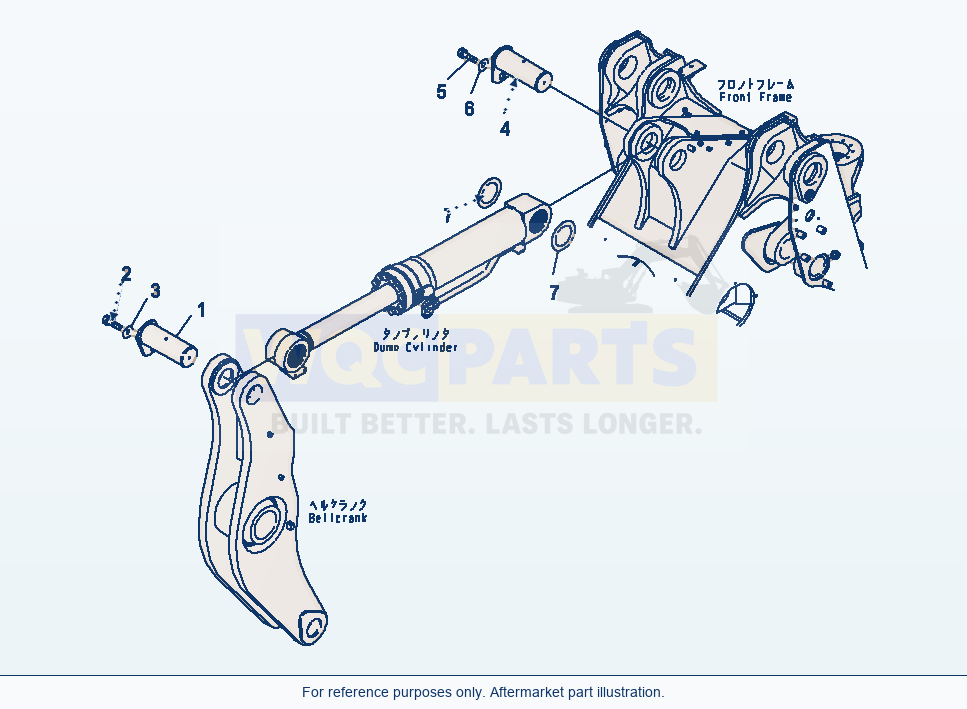Komatsu WA500-6R Dump Cylinder (Mounting Parts)(#60001-) parts diagram