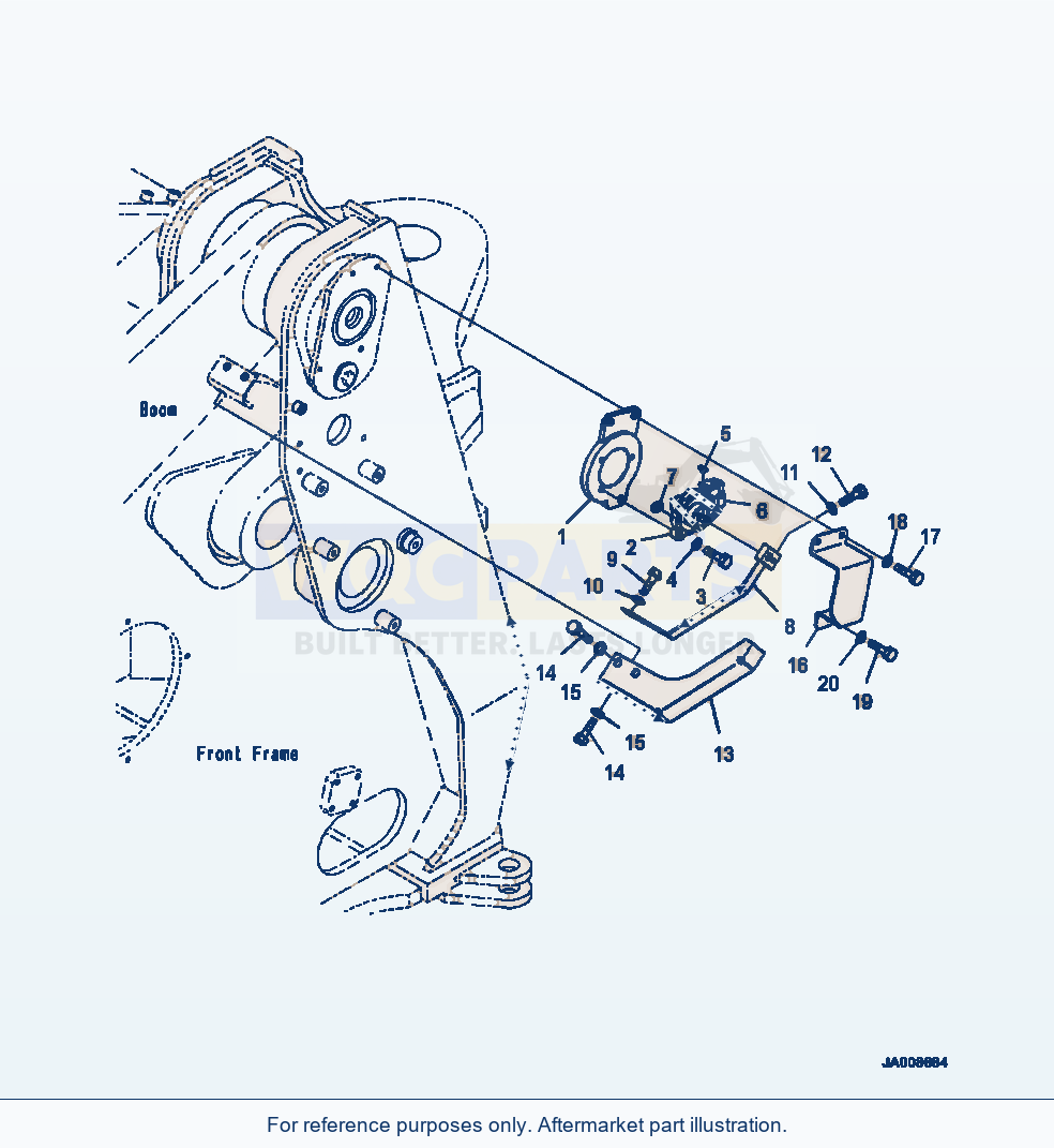 Komatsu WA500-7 Boom Positioner Serial A94001-UP parts diagram