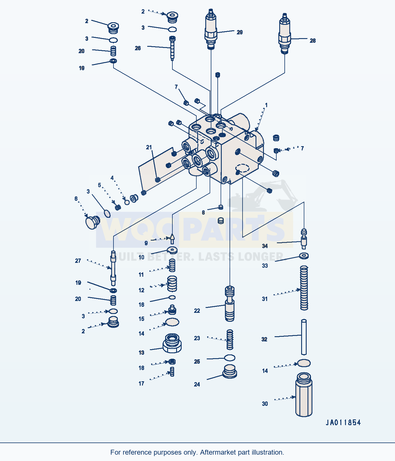 Komatsu WA500-7 Brake Compo Box, Charge Valve (#10001-) parts diagram