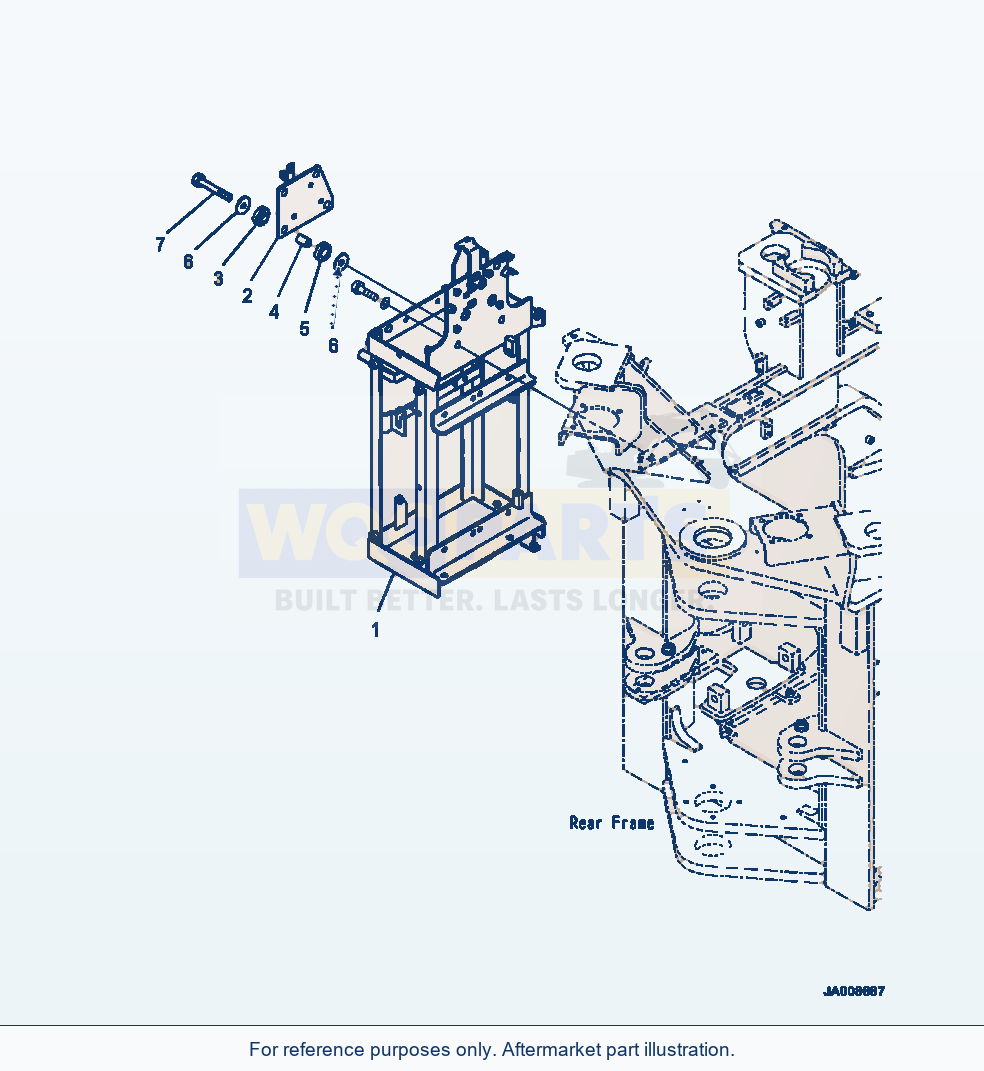 Komatsu WA500-7 Brake Component Box Mounting parts diagram