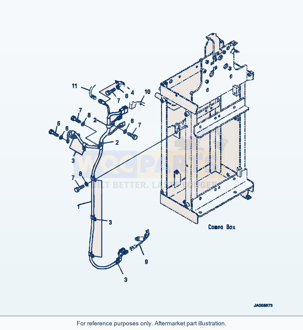 Komatsu WA500-7 Brake Component Box Wiring Harness parts diagram