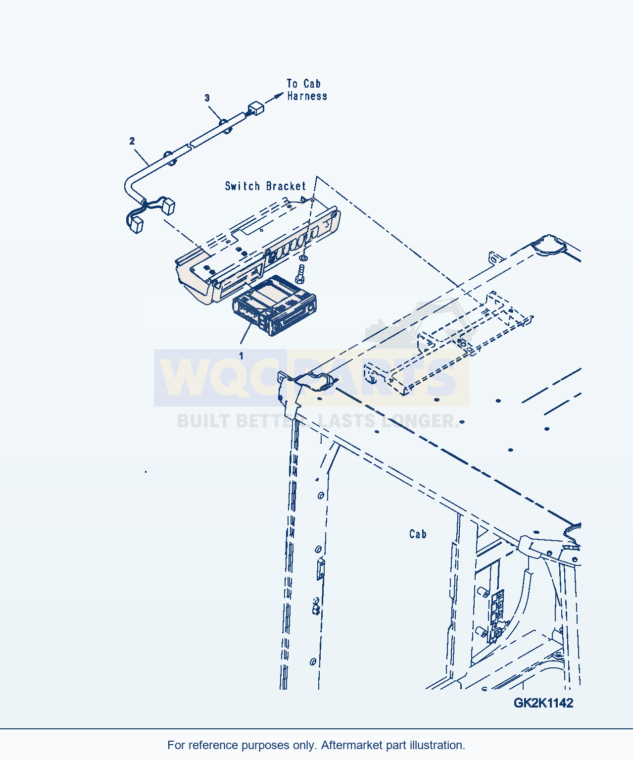 Komatsu WA500-7 Car Radio, Am/Fm, Cd Serial H62051-UP parts diagram