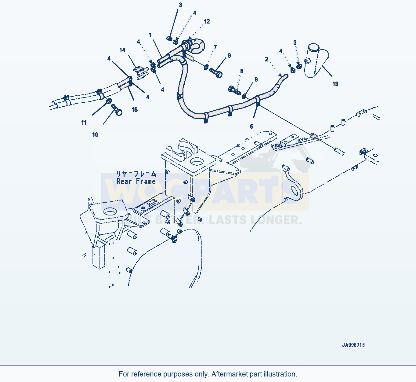 Komatsu WA500-7 Heater Piping (#10001-) parts diagram