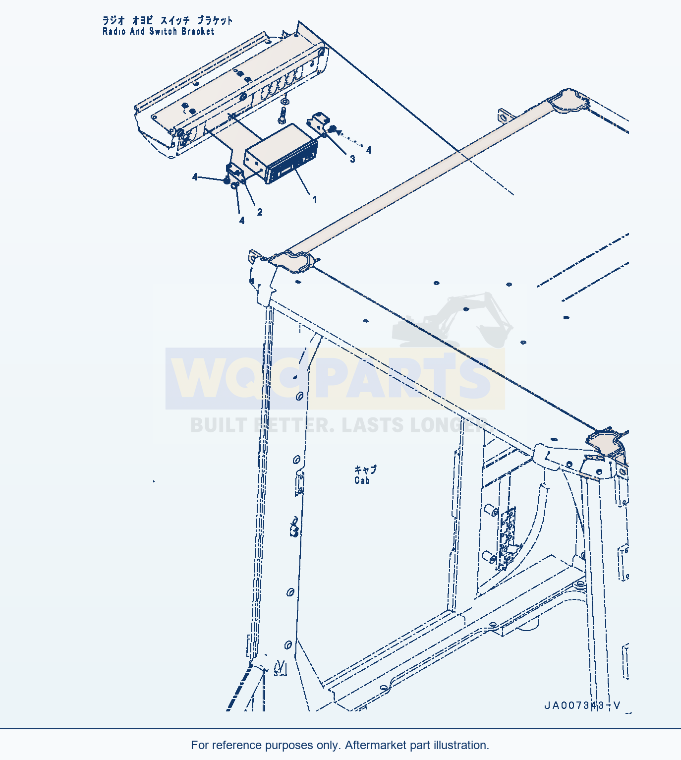Komatsu WA500-7 Radio (#10001-) parts diagram