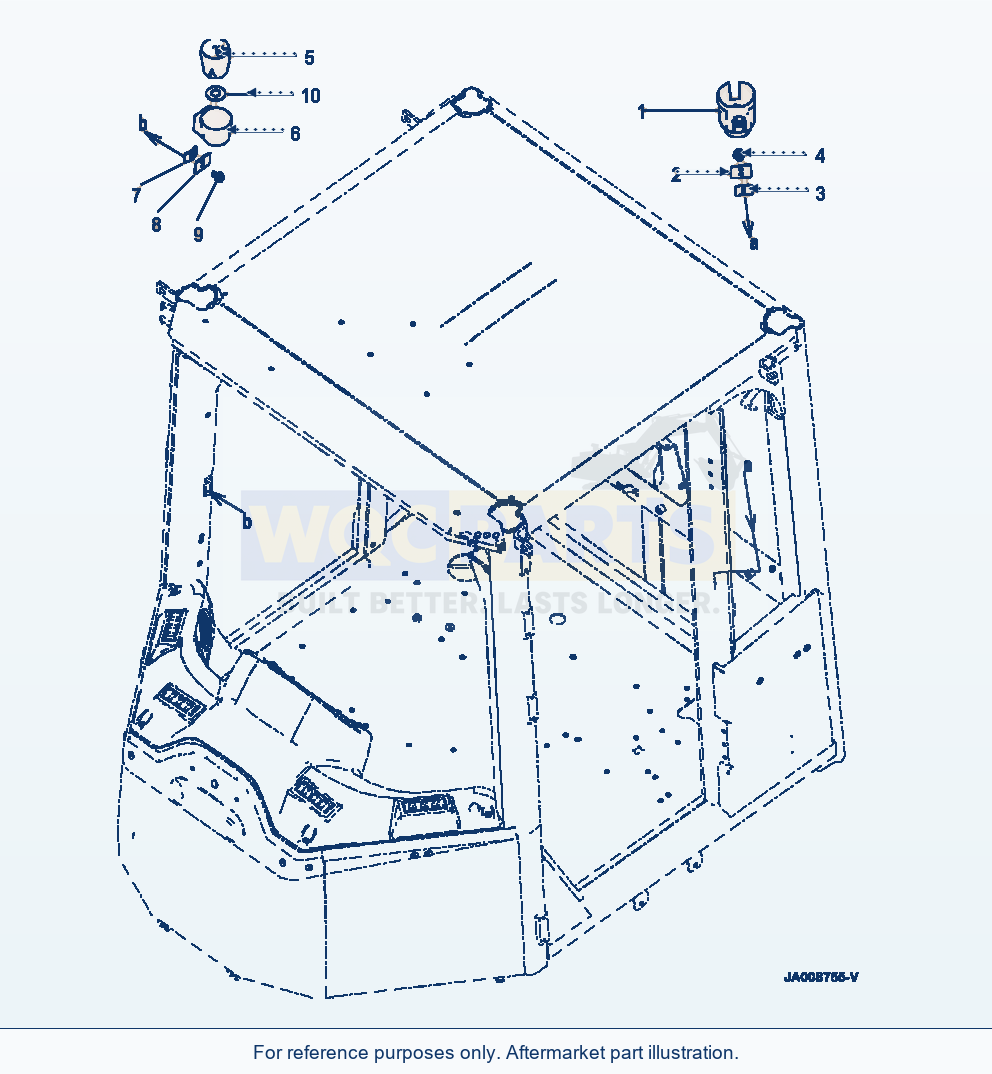 Komatsu WA500-7 Rops Cab Cup Holder And Ashtray parts diagram