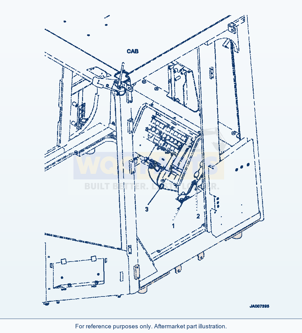 Komatsu WA500-7 Rops Cab Hook parts diagram
