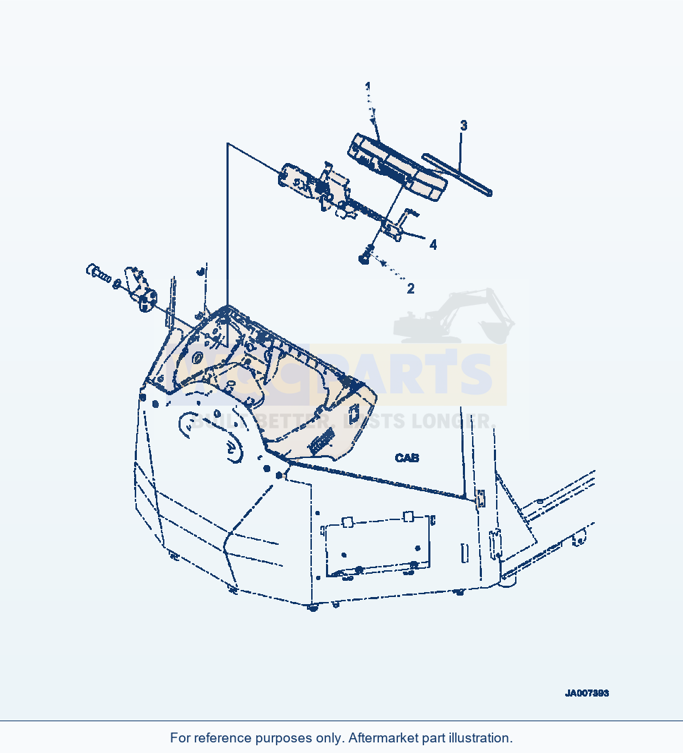 Komatsu WA500-7 Rops Cab Main Monitor parts diagram