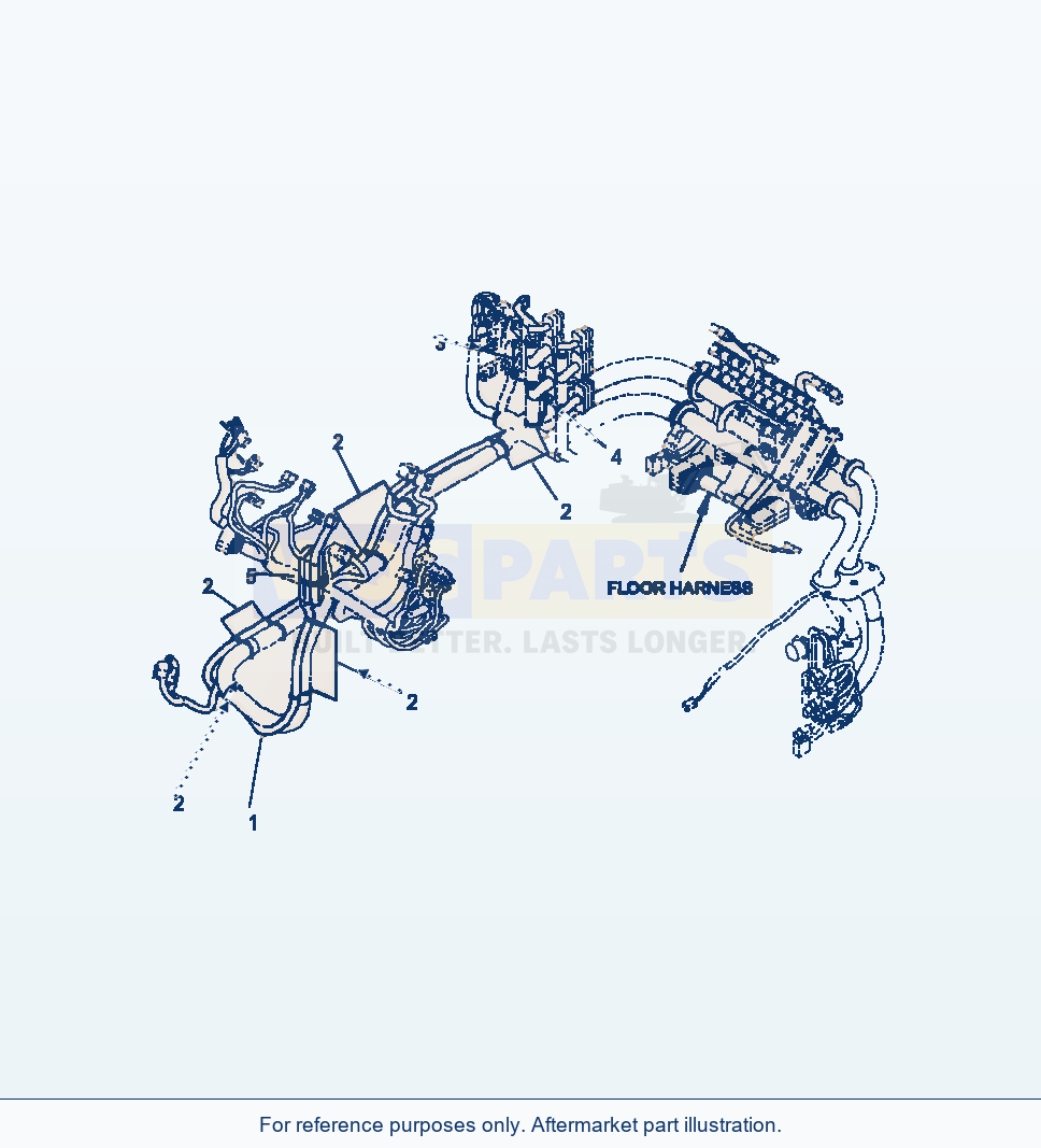 Komatsu WA500-7 Rops Cab Monitor Panel Wiring Harness parts diagram