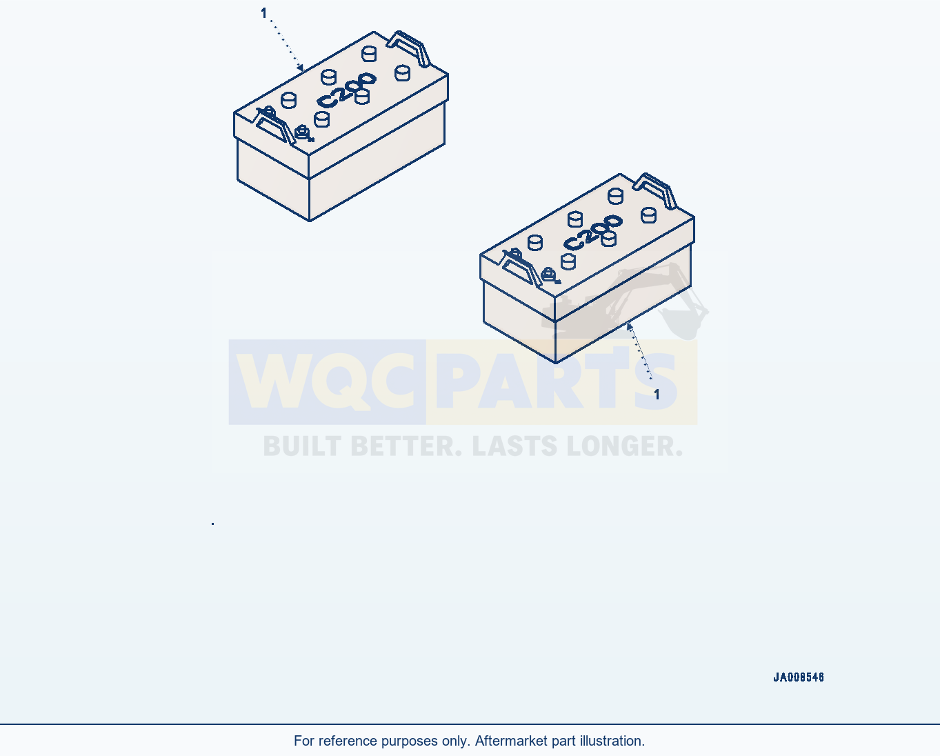 Komatsu WA500-7 Battery, For Large Capacity — Battery (#10001-) parts diagram
