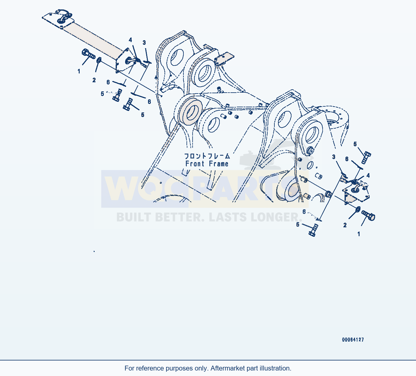 Komatsu WA500-7 Front Lamp, Mounting Serial H62051-UP parts diagram