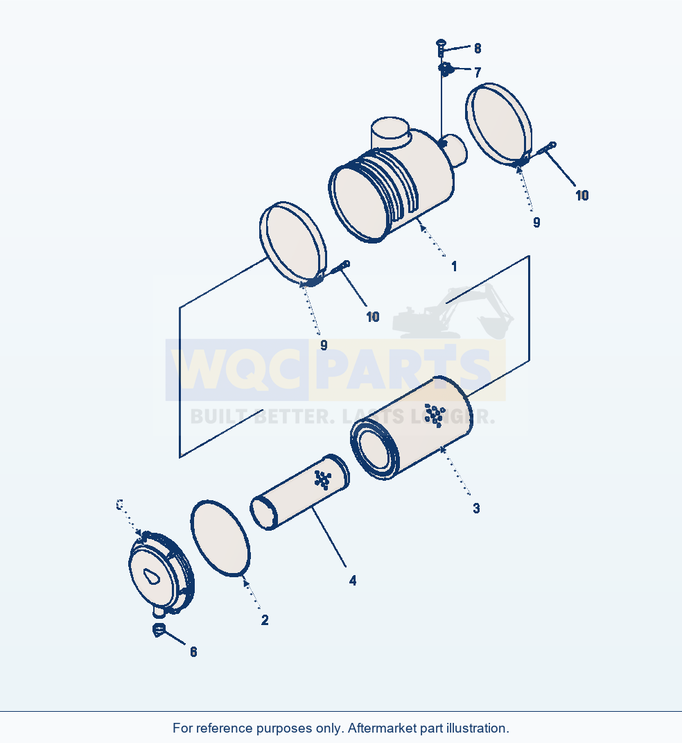 Komatsu WA500-7 Air Cleaner parts diagram
