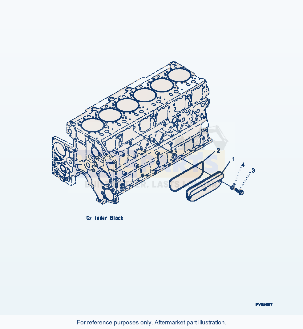 Komatsu WA500-7 Cam Follower parts diagram