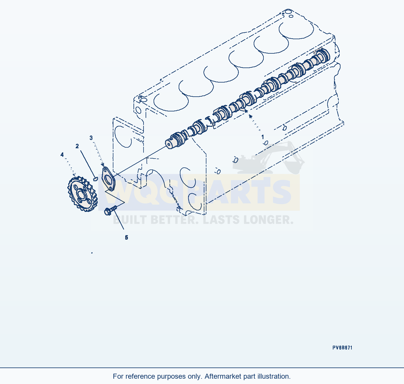 Komatsu WA500-7 Camshaft Serial 10001-UP parts diagram