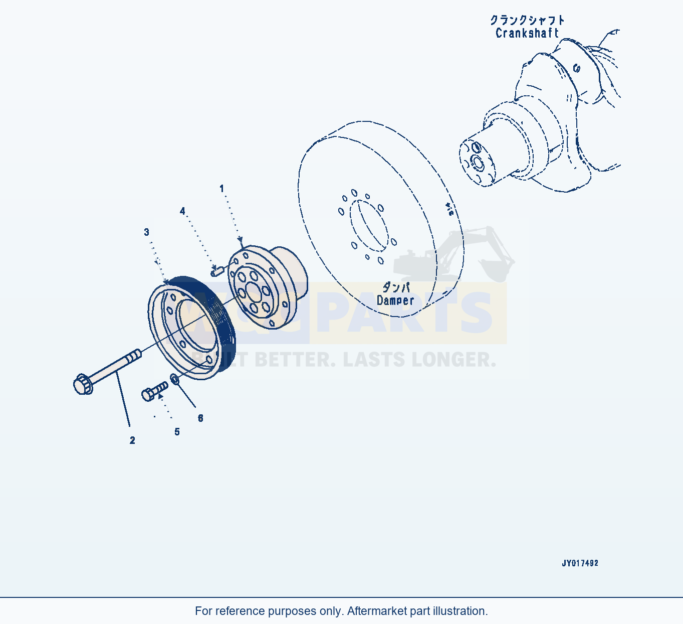 Komatsu WA500-7 Crank Pulley (#730016-) parts diagram