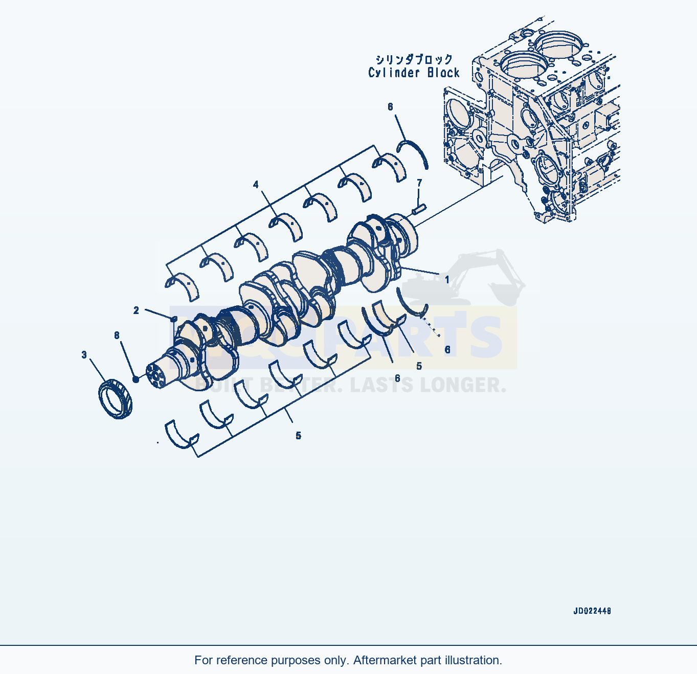 Komatsu WA500-7 Crankshaft (#730016-) parts diagram