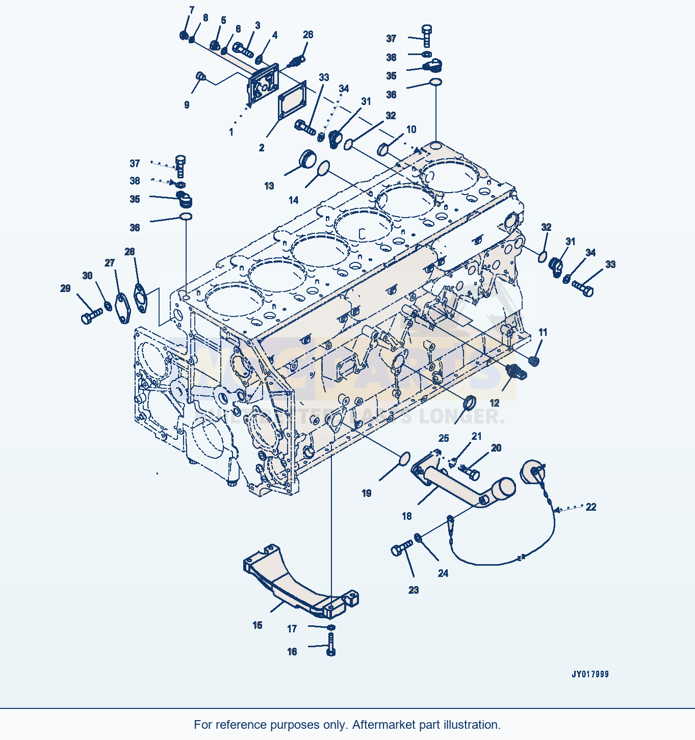 Komatsu WA500-7 Cylinder Block Accessory (#730016-) parts diagram