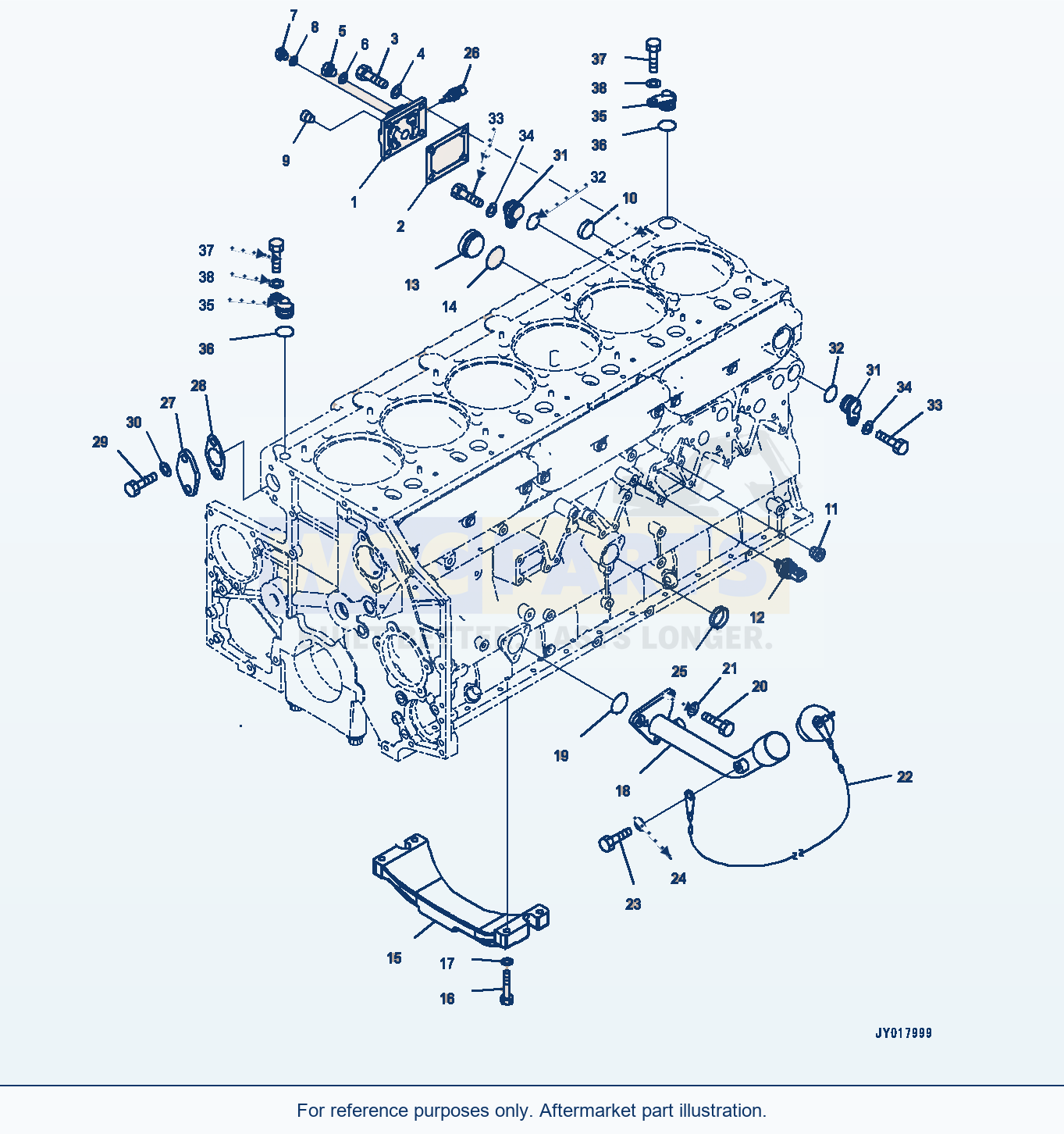 Komatsu WA500-7 Cylinder Block Accessory Serial 10001-UP parts diagram