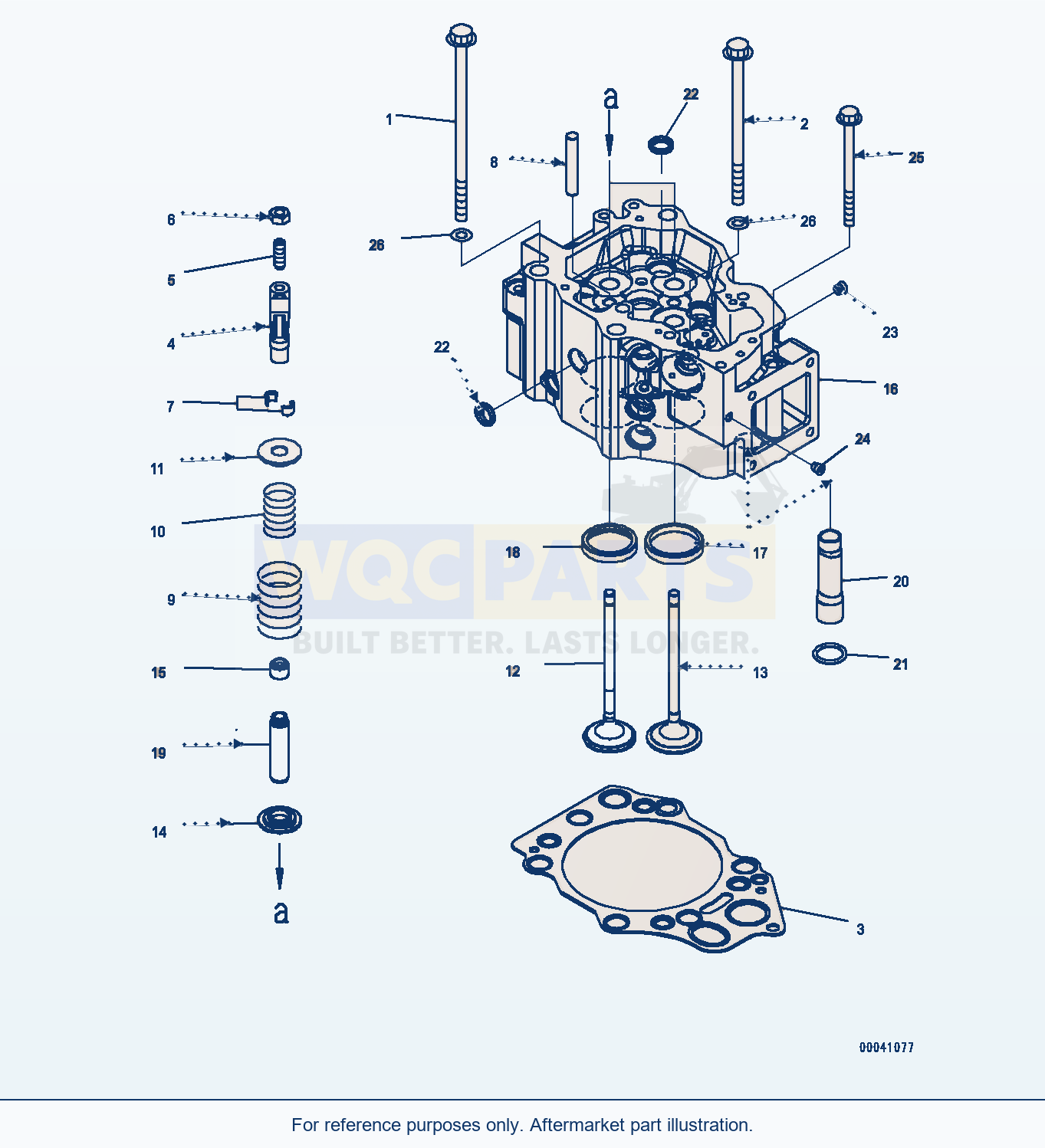 Komatsu WA500-7 Cylinder Head (#730016-) parts diagram