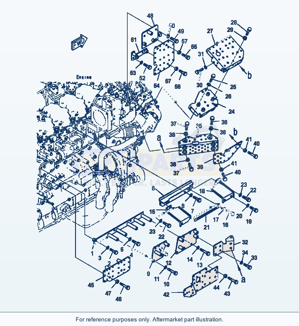 Komatsu WA500-7 Engine Heat Shields parts diagram