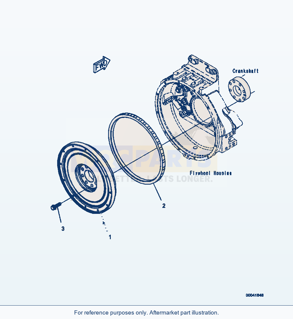 Komatsu WA500-7 Flywheel Serial A94001-UP parts diagram