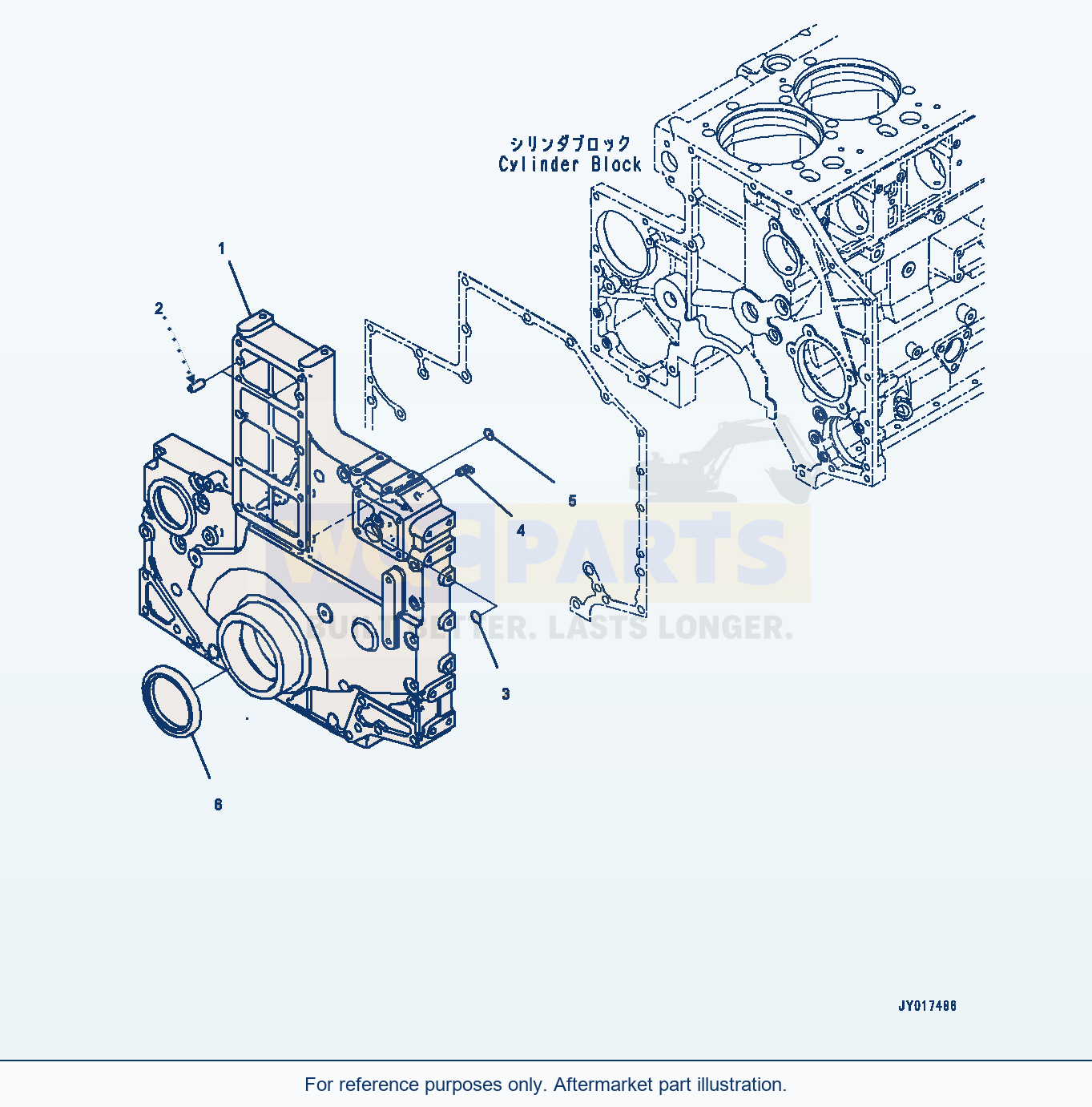 Komatsu WA500-7 Front Cover (#730016-) parts diagram