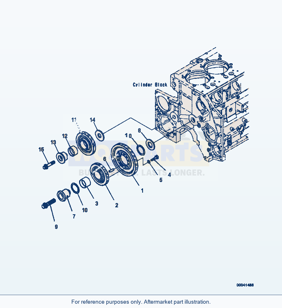 Komatsu WA500-7 Front Idler Gear parts diagram