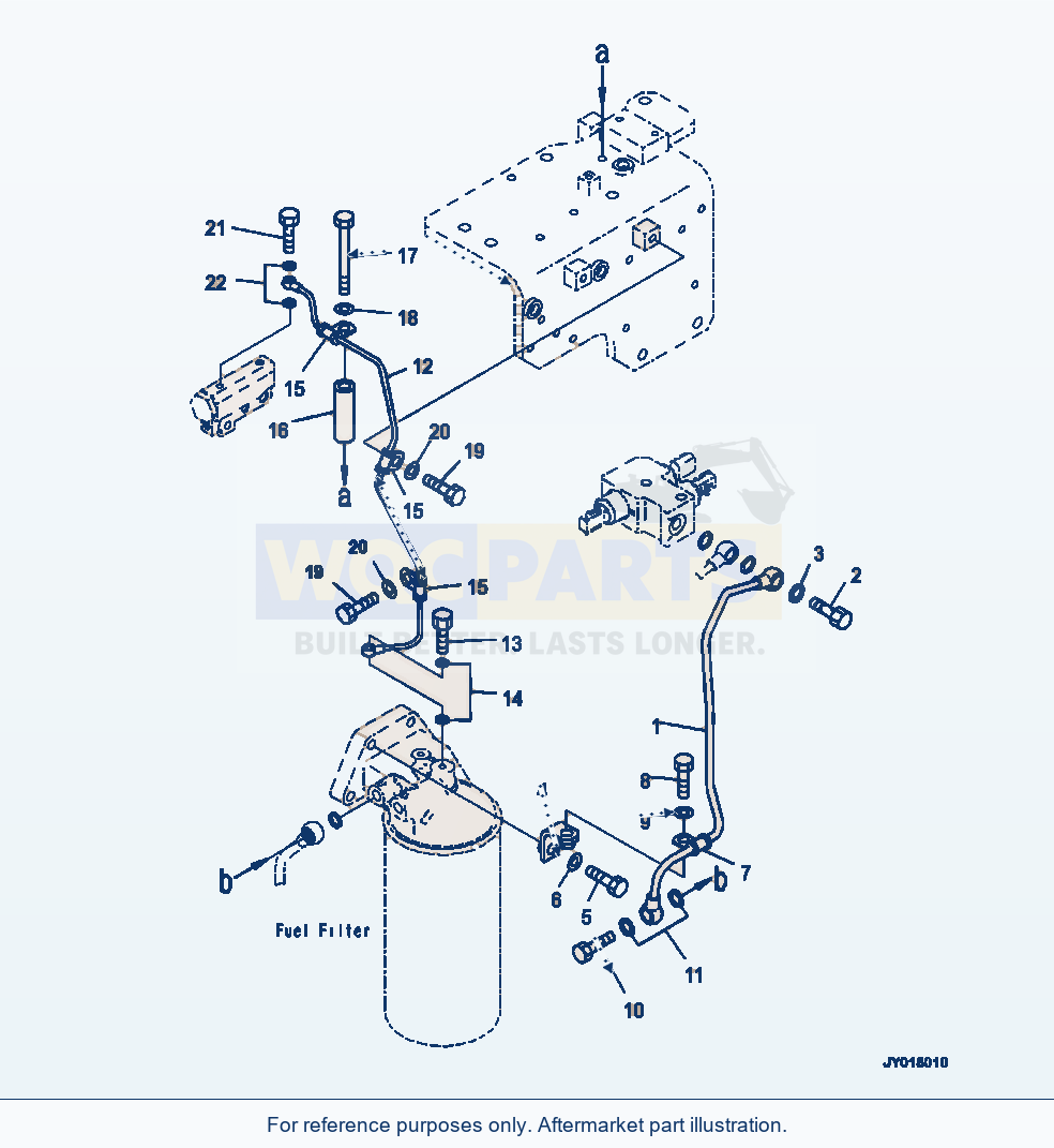 Komatsu WA500-7 Fuel Filter Air Vent parts diagram